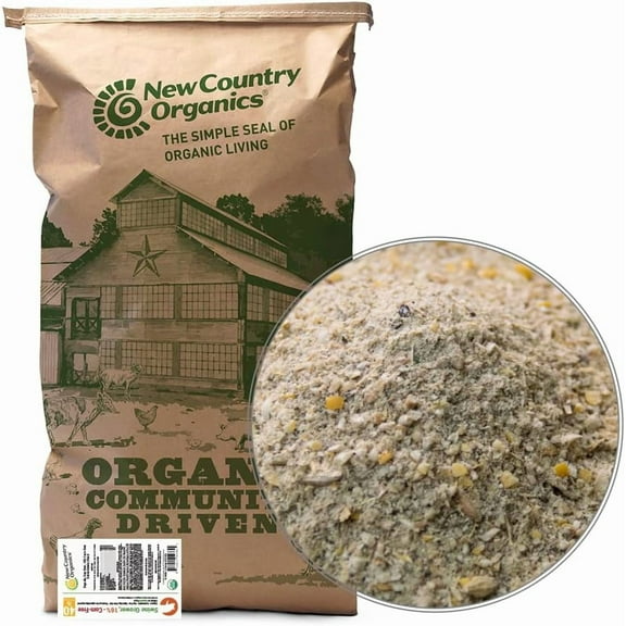 New Country Organics | Swine 16% Protein Feed for Growing Hogs and Swine | Corn-Free and Soy-Free | Certified Organic and Non-GMO | 40 lbs