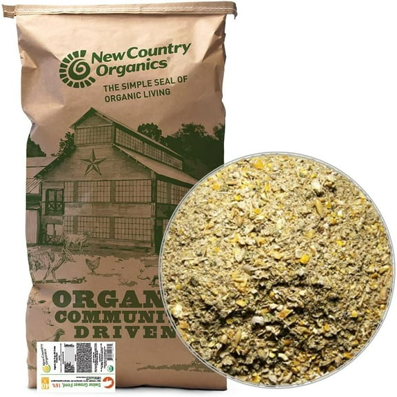 New Country Organics | Swine 16% Protein Feed for Growing Hogs and Swine | Soy-Free | Certified Organic and Non-GMO |40 lbs