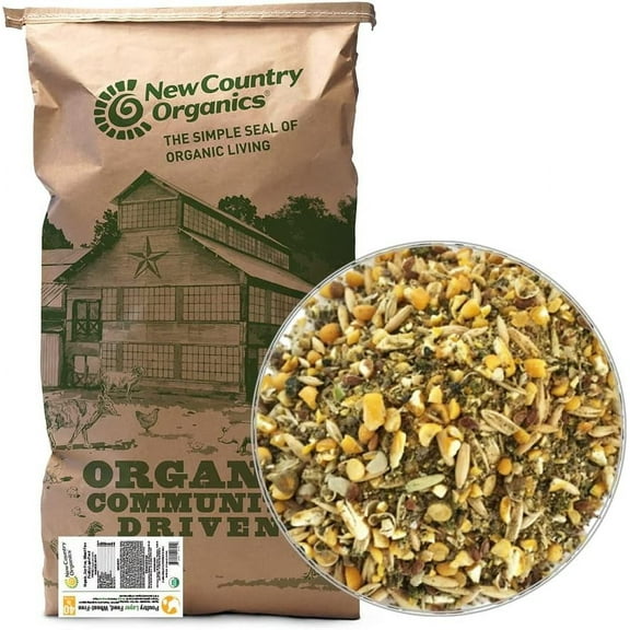 New Country Organics | Wheat-Free Chicken Feed 40lbs | Layer Feed for Laying Hens | Gluten-Free and Soy-Free | 17% Protein | Certified Organic and Non-GMO Chicken Food | 40 lbs