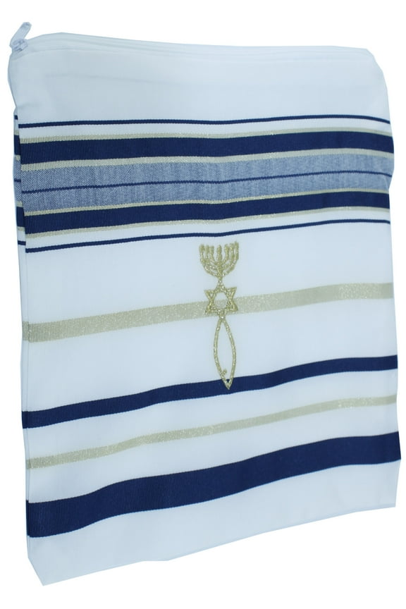 New Covenant Prayer Shawl, English / Hebrew & Bag (Israel) Holy Land (72 x 24 Inch ( Small ))