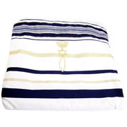 New Covenant Prayer Shawl, English / Hebrew & Bag Israel Holy Land 80 x 60 Inch  Large