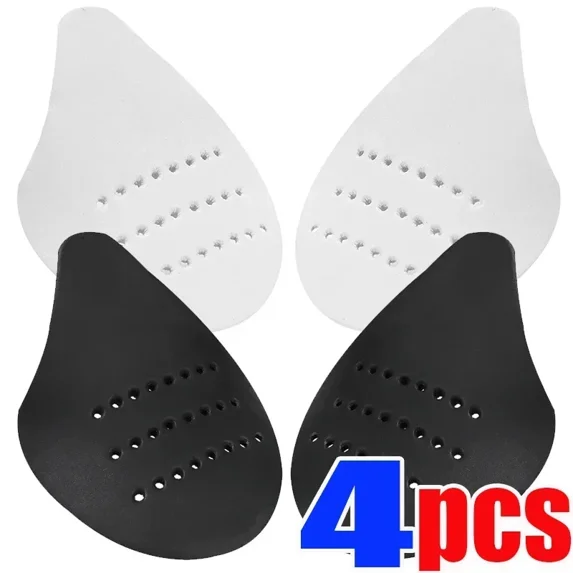 New Crease Protector Shoe Anti Crease Bending Crack Toe Cap Support Shoe Stretcher Lightweight Keeping Shield Sneakers 01-white black S