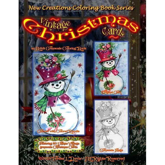 New Creations Coloring Book: New Creations Coloring Book Series: Vintage Christmas Cards (Paperback)