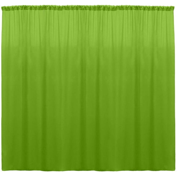 New Creations Fabric & Foam Inc, Polyester Poplin Backdrop Drape Curtain Panel, Lime