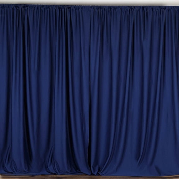 New Creations Fabric & Foam Inc,   Polyester Poplin Backdrop Drape Curtain Panel, Navy Blue