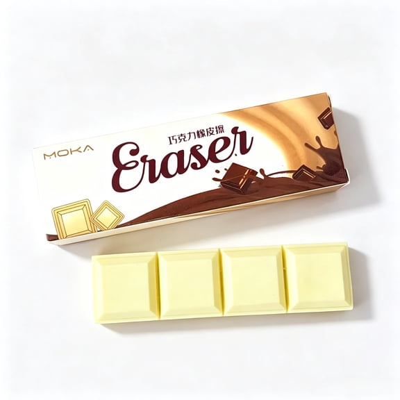 New Creative Chocolate Shaped Eraser Set Clean Mess Free Stationary Office Rubber Eraser
