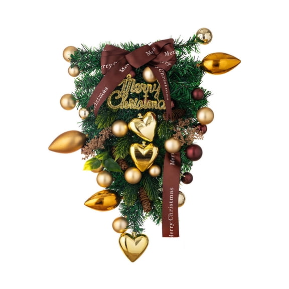 New Creative Golden Tree Door Hanging Christmas Love Golden Ball Hanging Tree Garland Garden Decoration Christmas Decoration