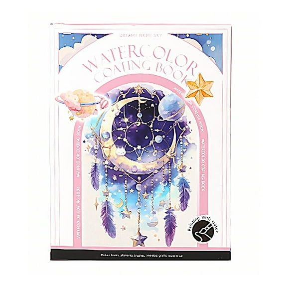 New Creative Stress Relief Kit Watercolor Painting Book, DIY 3-Fold Watercolor Painting Pad for Beginners & Enthusiasts, All-in-One Travel Art Kit, for Adults & Kids