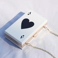 thumbnail image 1 of New Creavite Ace Of Spades Print Acrylic Clutch Purse With Chain for Women Party Club Crossbody Shoulder Bag Handbag, 1 of 5