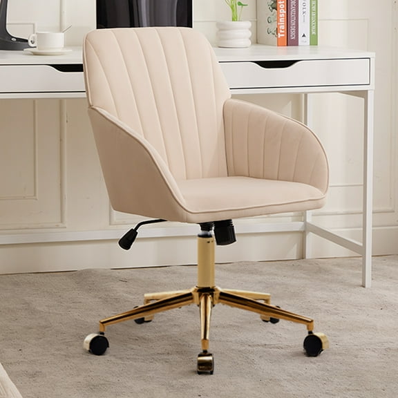 New Criss Cross Chair Legged Office Wide Comfy Desk Seat, Computer Task Seating, Swivel Vanity Home Height Adjustable
