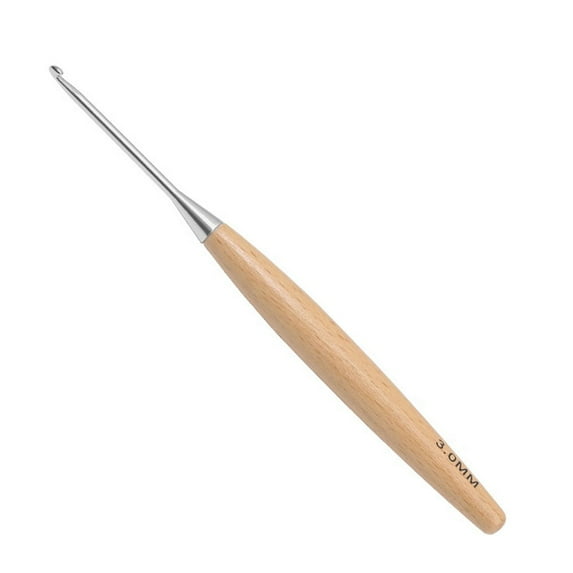 New Crochet Hook 3-12mm Wooden Stainless Steel Crochet Needles Durable Grip Cushioned Handles Knitting Needles For Braids