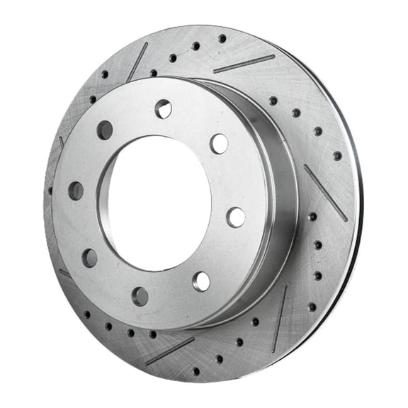 New Cross-drilled Brake Disc Compatible With Chevrolet Express 2500 LT 8 Cyl 4.8L Express 3500 LT 8 Cyl 6.0L Express 3500 Base 8 Cyl 6.0L 2003-2022 By 19326 41243 55057 55120 56830