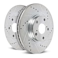thumbnail image 1 of New Cross-drilled Brake Disc Compatible With Chevrolet GMC Savana 1500 SLT 8 Cyl 5.0L C1500 WT 6 Cyl 4.3L C1500 Sierra SL 6 Cyl 4.3L 1992-2002 By P15AR8625XPR, 1 of 1