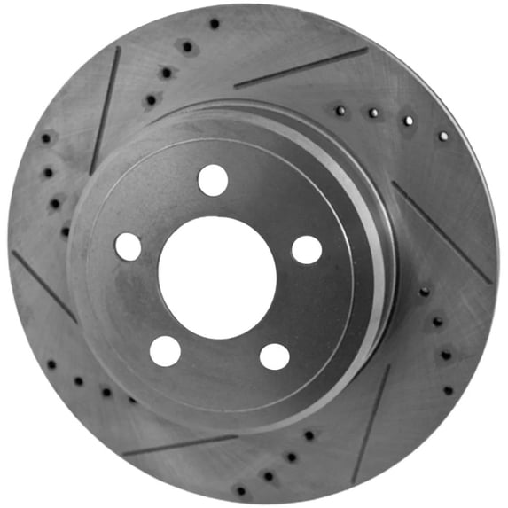 New Cross-drilled Brake Disc Compatible With Chrysler Dodge Challenger SXT 6 Cyl 3.6L 300 Touring L 6 Cyl 3.6L 300 Base 2005-2022 By 27355 53024 145568 780257 781049