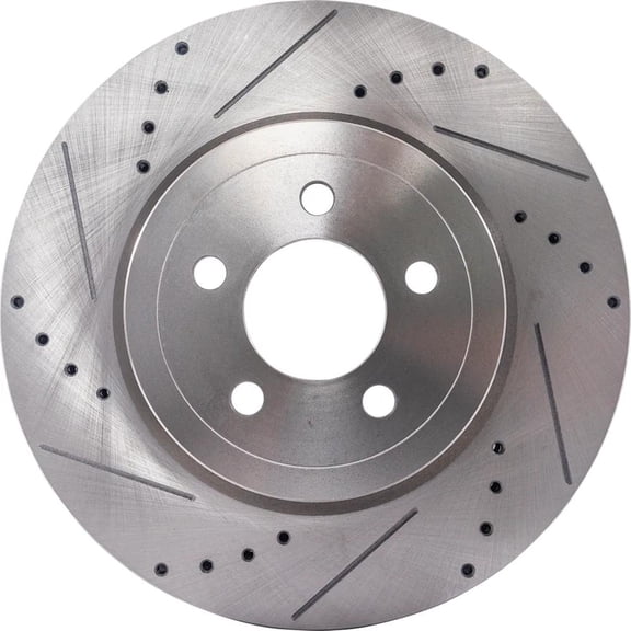 New Cross-drilled Brake Disc Compatible With Dodge Challenger GT 6 Cyl 3.6L Charger Enforcer 8 Cyl 5.7L Charger GT 6 Cyl 3.6L 2005-2022 By 43087 53023 63206 780256 900241 48880256
