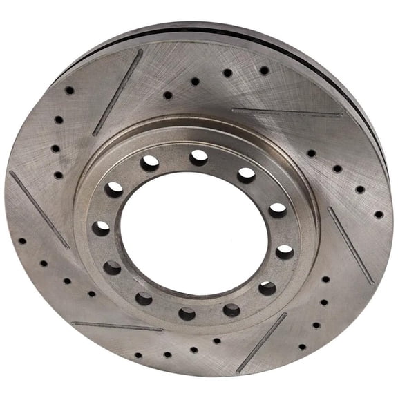 New Cross-drilled and Slotted Brake Disc Compatible With Chevrolet GMC Isuzu W3500 Tiltmaster W3S042 4 Cyl 4.8L W4500 Tiltmaster W4S042 4 Cyl 3.9L 1997-2019 By 3130 6311 31296