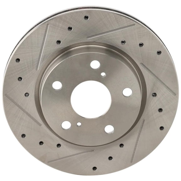 New Cross-drilled and Slotted Brake Disc Compatible With Lexus Scion Toyota RAV4 Sport 4 Cyl 2.5L RAV4 SE 4 Cyl 2.5L RAV4 Platinum 4 Cyl 2.5L 2006-2018 By 31440 44650 60408 0833287