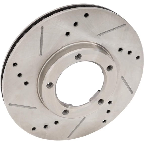 New Cross-drilled and Slotted Brake Disc Compatible With Toyota Tacoma Pre Runner 6 Cyl 3.4L Tacoma SR5 4 Cyl 2.7L SR5 4 2.4L 1995-2004 By 1305 19869 25489 31146 63585