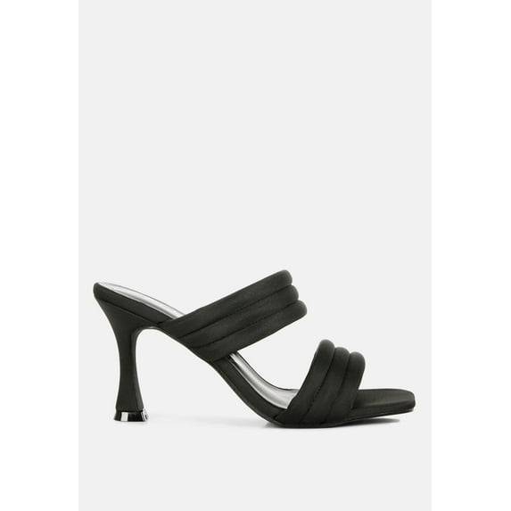 New Crush Quilted Spool Heel Sandals