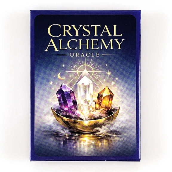 New Crystal Alchemy Oracle Cards 36 Deck 10.2*7.4cm English Version Fate Divination Board Game, Meditation & Party Games