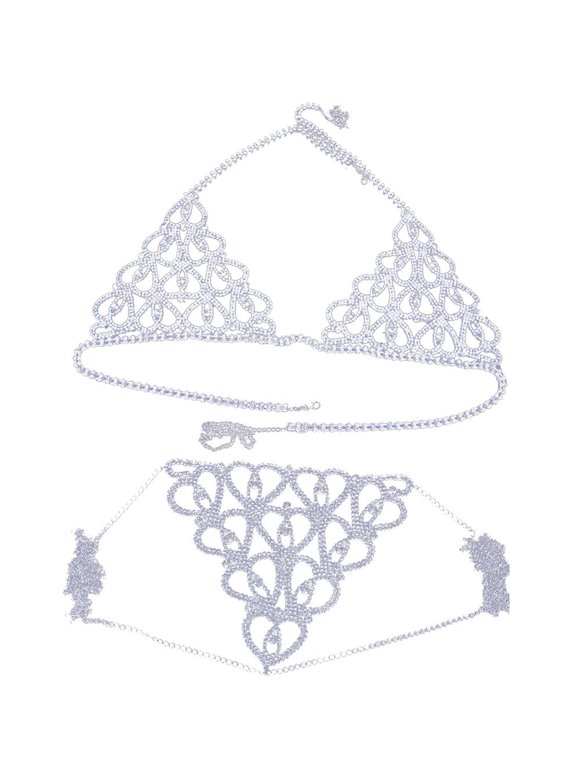 Rhinestone Bra Chain