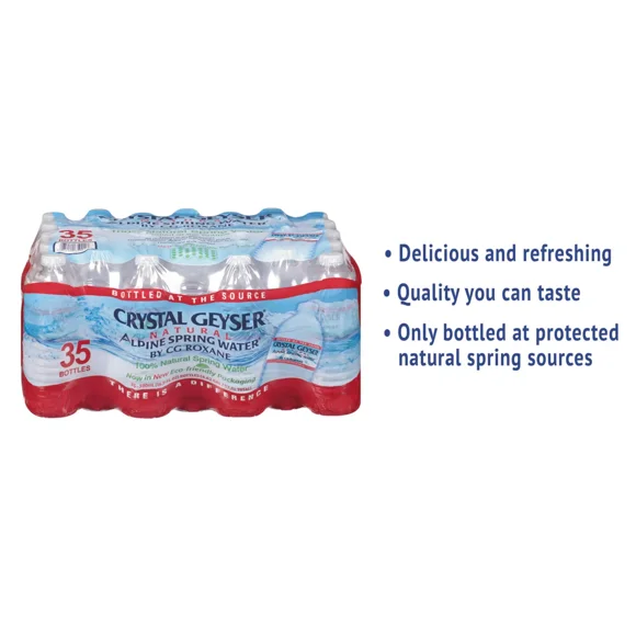 New Crystal Geyser Alpine Spring Water 16.9 oz Bottle 35/Case 35001CT