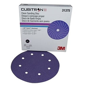 3M 31375 Cubitron II Hookit Clean Sanding Abrasive Disc 737U, 8 in, 40+ Grade, 25 Discs per Box