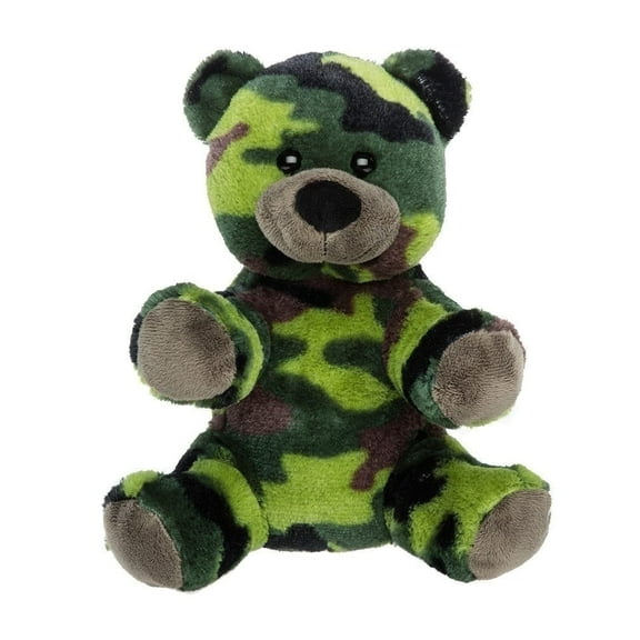 Plush Gear Camo Bear 8" Plush Stuffed Animal Toy Soft Cute Teddy Bear Gift for Kids & Toddlers