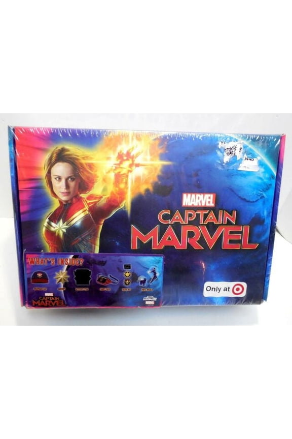 New Culturefly Collector's Box Marvel Captain Marvel Cap, Patch Set, Fanny Pack