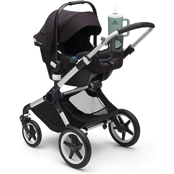 New Cup Holder Compatible with Bugaboo. A Solid Super Secure Fit. 360 Degrees Rotatable. Anti-Shake Spill Resistant. (Gray)