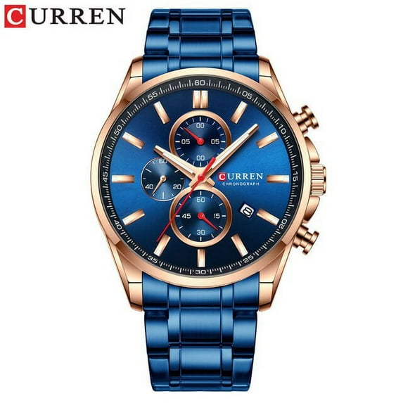 New Curren Top Brand Luxury Men's Watches Auto Date Clock Male Sports Steel Watch Men Quartz Wristwatch Relogio Masculino - Quartz Wristwatches