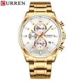thumbnail image 1 of New Curren Watches Men's Brand Fashion Sport Chronograph Quartz Male Watch Stainless Steel Band Date Clock Luminous Pointers - Quartz Wristwatches, 1 of 7