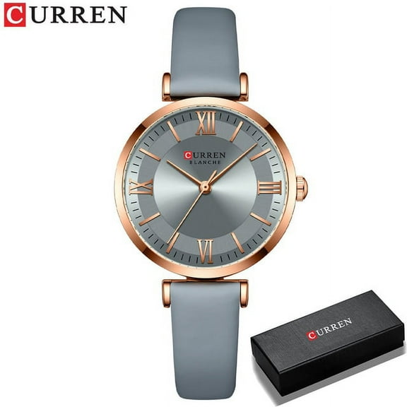 New Curren Watches Women's Quartz Leather Wrsitwatches Fashionable Classic Clock Montre Femme - Quartz Wristwatches