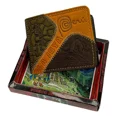 thumbnail image 1 of New Cusco Machu Picchu Peru Souvenir Men's Embossed Leather Bifold Wallet, 1 of 5