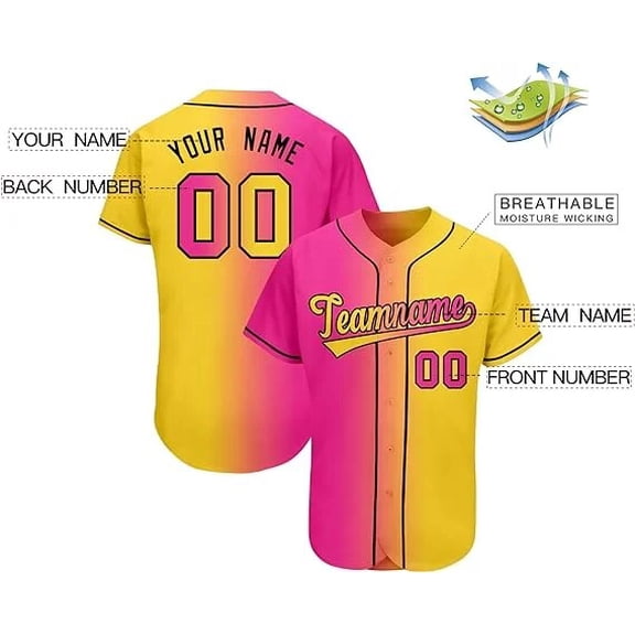 New Customizable Baseball Jersey Team Shirt Print Team Personal Name Number Stripe Basebal
