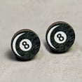 thumbnail image 1 of New Cut Wood Small Bowling Boxing Glove Roller Skate Stud Earrings Sport Jewelry, 1 of 9