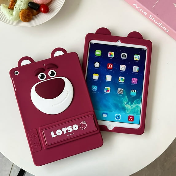 New Cute Anti-fall Protective Case Lotso Huggin Bear Tablet Protective Case Cover For iPad 10th 9 8 mini 6 5 Air 1 2