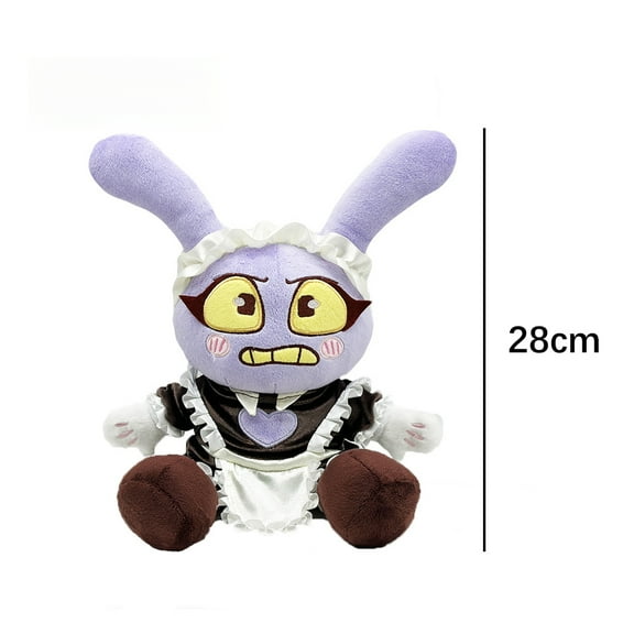 New Cute Cartoon Circus Animal Purple Maid Costume Rabbit Plush Doll, Best Choice for Home Decoration and Collection