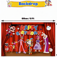 thumbnail image 1 of New Cute Cartoon Digital Circus Theme Birthday Party Decoration, Including Flag Balloons, Background Cloth, Cake Topper Set, Suitable for Parties and Gatherings, 1 of 4