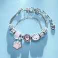 thumbnail image 1 of New Cute  Hello Kitty Bracelet Kawaii Anime Accessories Couple Crystal  Adjustable Bracelet Student Christmas Gifts, 1 of 5