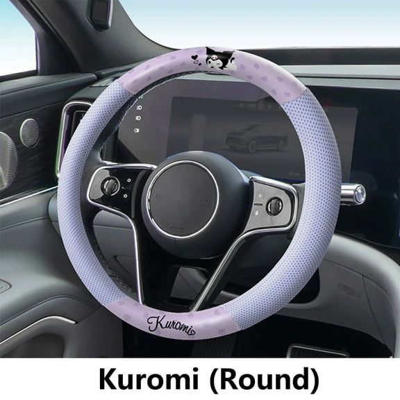 New Cute Kuromi Pink Melody Car Steering Wheel Cover, Universal Car Steering Wheel Cover, Waterproof Anti-slip Decorative Accessories