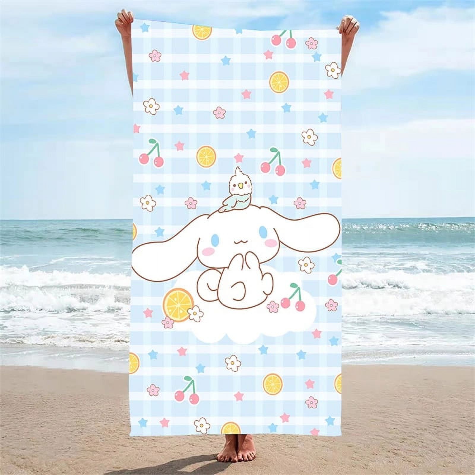 New Cute Kuromi Sanrio Beach Towel Cinnamoroll Various Designs for Men ...