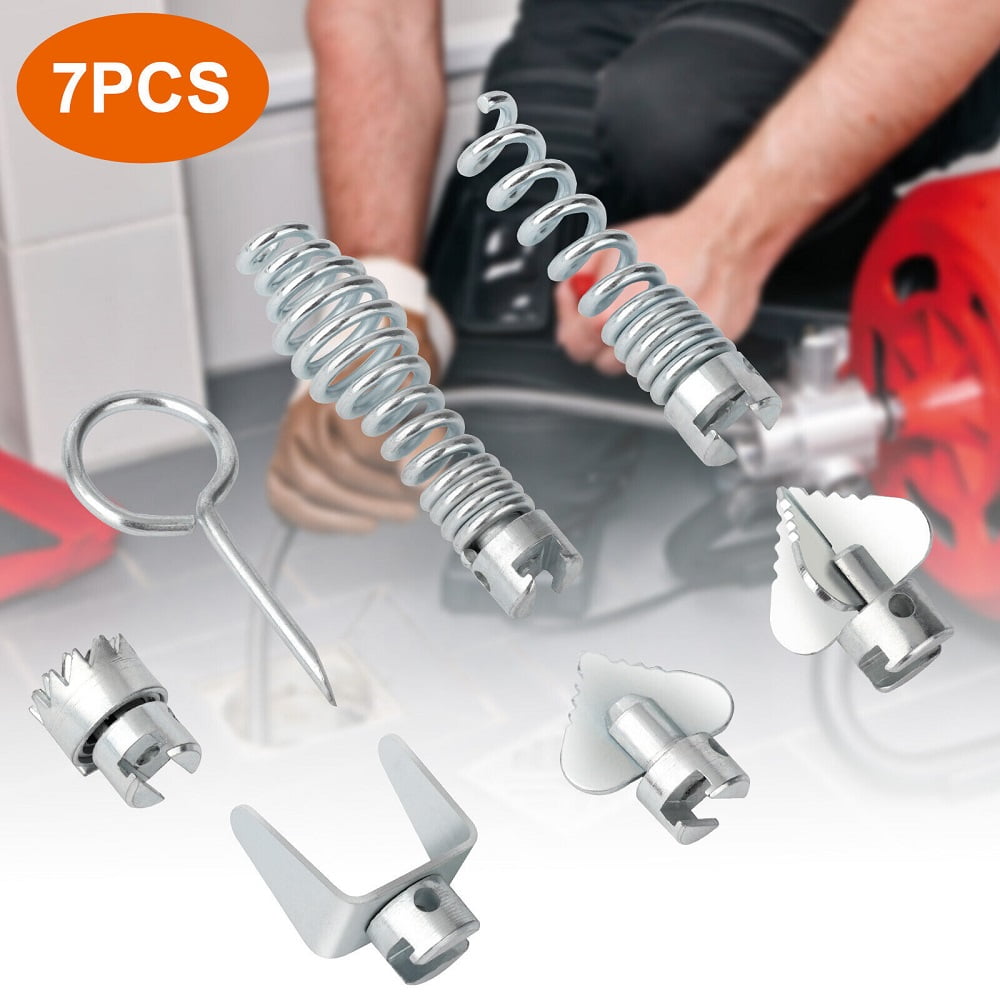 New Cutter Set Drain Cleaner Plumbing Snake Cable Auger Clog Sewer