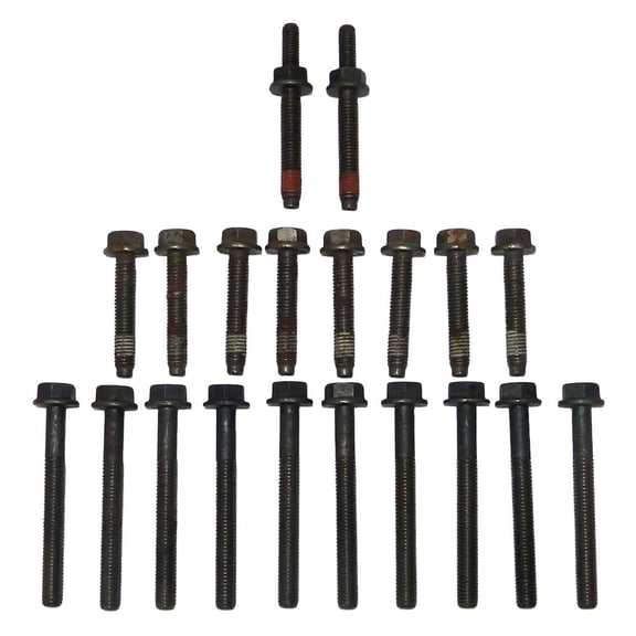 OEM Grade Marine Cylinder Head Bolt Kit 20-Piece Compatible with Ford 302 5.0L V8 Marine Inboard Sterndrive MerCruiser OMC Volvo Penta SIL-CB302