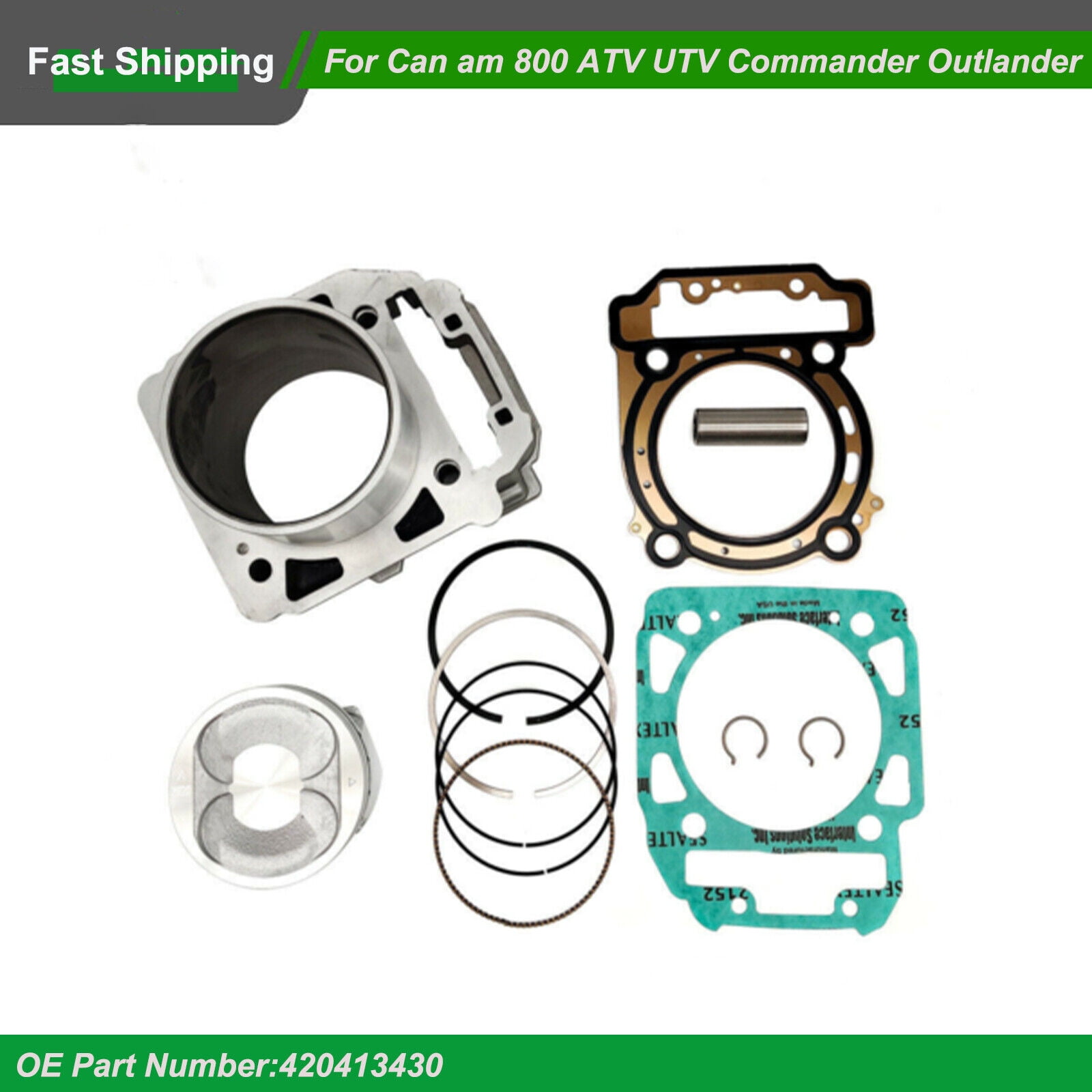 New Cylinder Repair Kit Piston Gasket For Can am 800 ATV UTV Commander