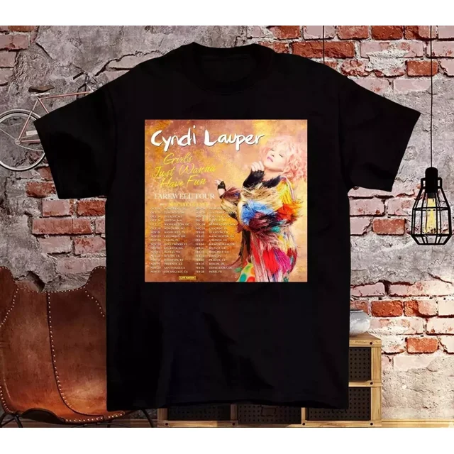 New Cyndi Lauper 2024 Girls Just Wanna Have Fun Farewell Tour Tshirt