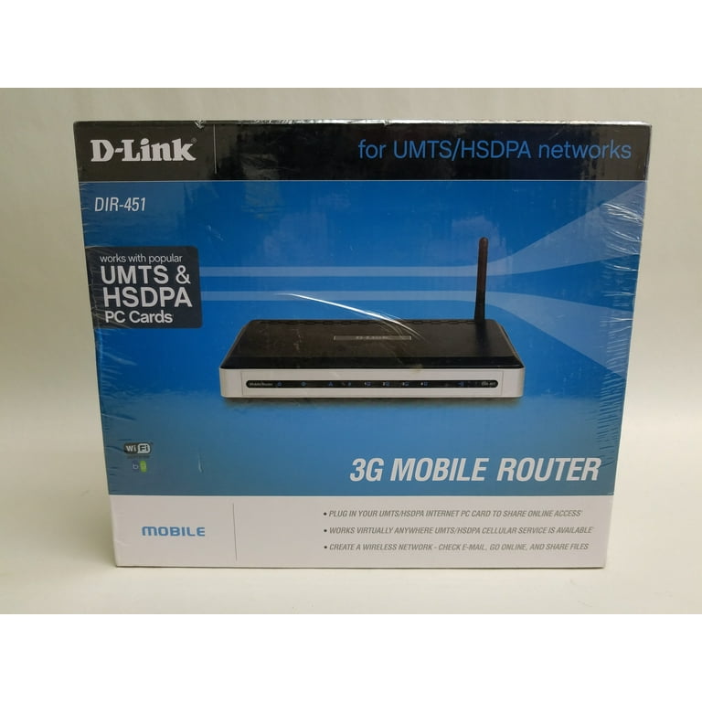 Væk Let at læse Ananiver New D-Link DIR-451 3G Mobile Router for UMTS/HSDPA Networks - Walmart.com