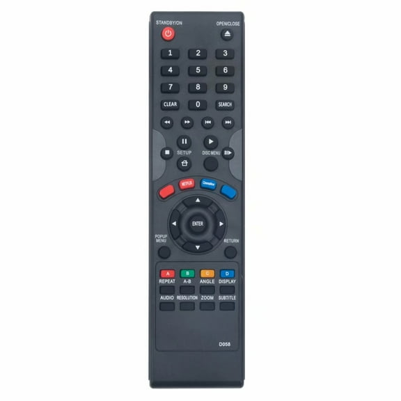 New D058 Replace Remote Control for DYNEX BLU-RAY DVD DXWBRDVD1 NS-WBRDVD1 NS-WBRDVD2