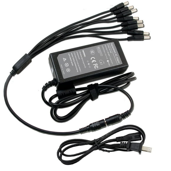 New DC 12V 5A Power Supply Adapter +8 Split Power Cable for CCTV Security Camera DVR