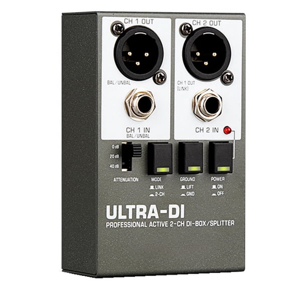 New DI Box Audio Active 2-Channel High Frequency Interference Guitar Instrument for Stage Audio Isolator